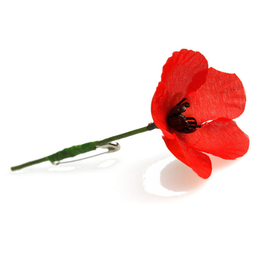 Donation Fabric Poppy with Stem and Pin - Cadetshop