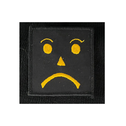 Novelty Emoji Insignia Patch Gold Black - Cadetshop