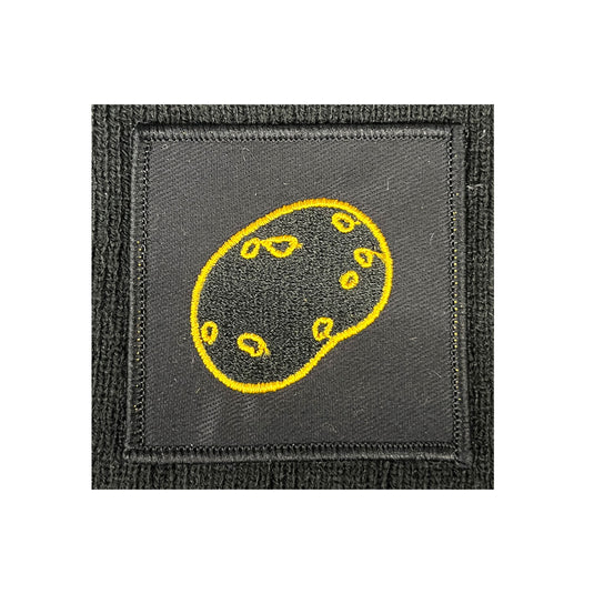 Novelty Emoji Insignia Patch Gold Black - Cadetshop