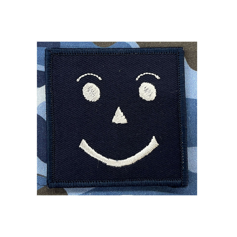 Load image into Gallery viewer, Novelty Emoji Insignia Patch White Blue - Cadetshop
