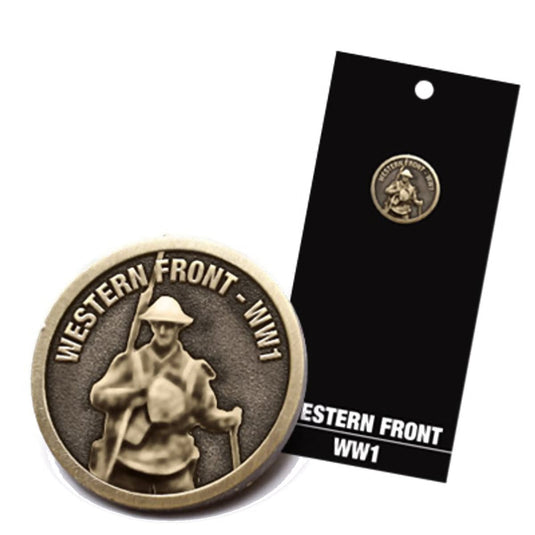 WW1 - Western Front Badge On Card - Cadetshop