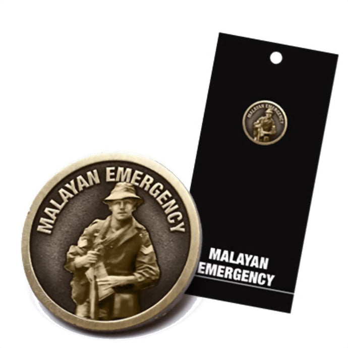 Malayan Emergency Badge On Card Lapel Pin - Cadetshop