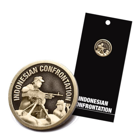 Indonesian Confrontation Badge On Card Lapel Pin - Cadetshop