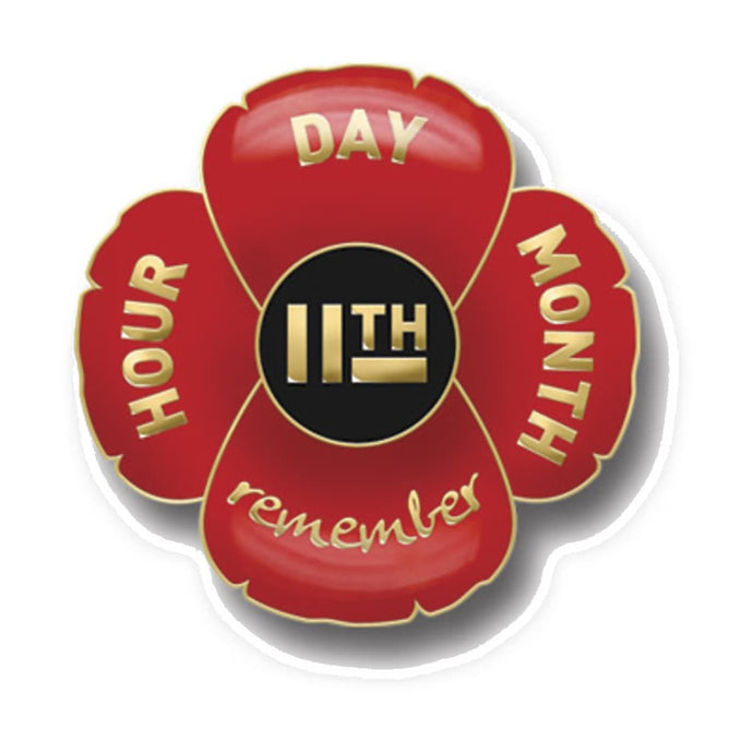 Remembrance Day Poppy Badge on Card Lapel Pin - Cadetshop