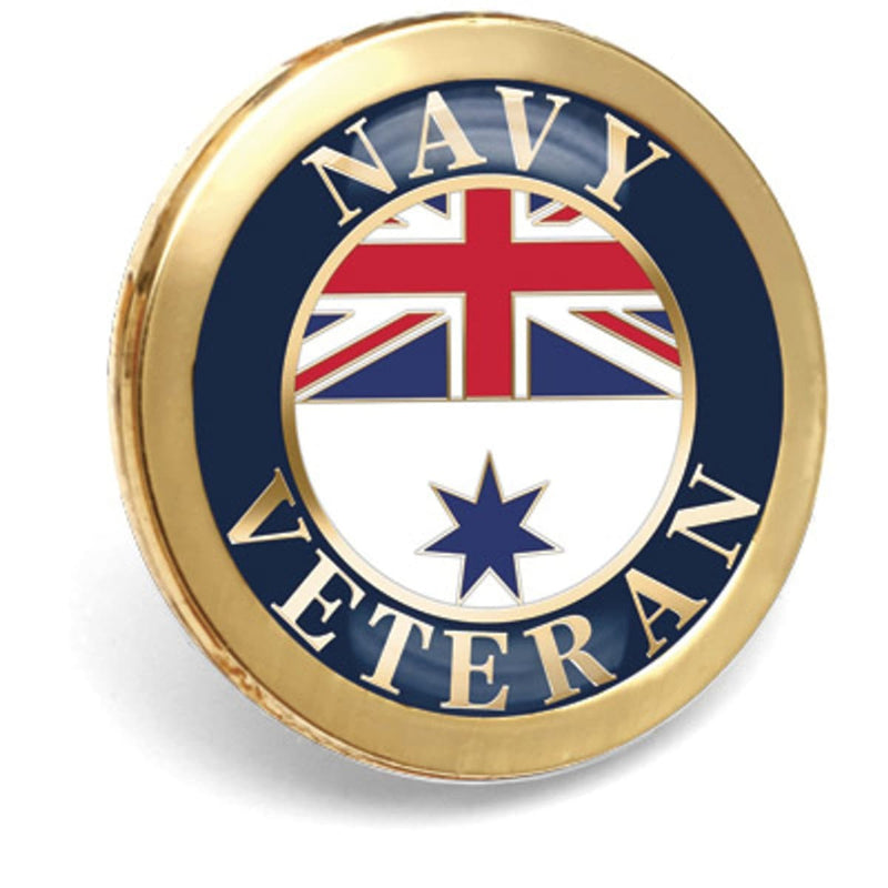 Load image into Gallery viewer, Navy Veteran Badge Lapel Pin - Cadetshop
