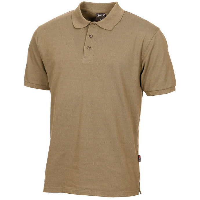 Polo Shirt Coyote Brown Cotton/Poly - Cadetshop
