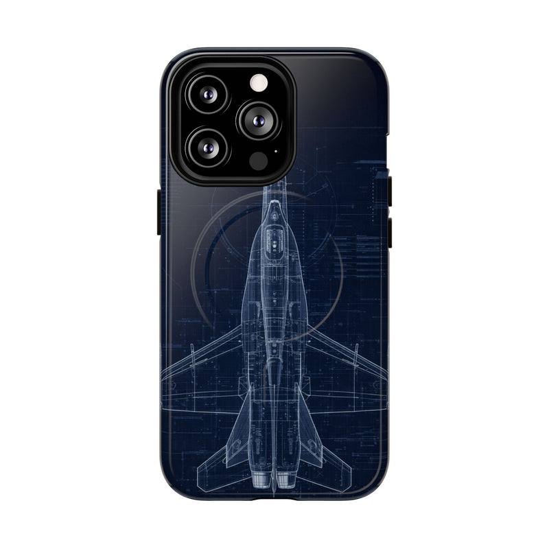 Load image into Gallery viewer, F/A-18 Blueprint Phone Case Air Force Collection - Cadetshop
