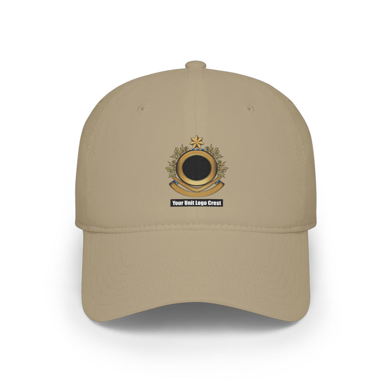 Load image into Gallery viewer, Low Profile Baseball Cap Custom Unit Crest Logo
