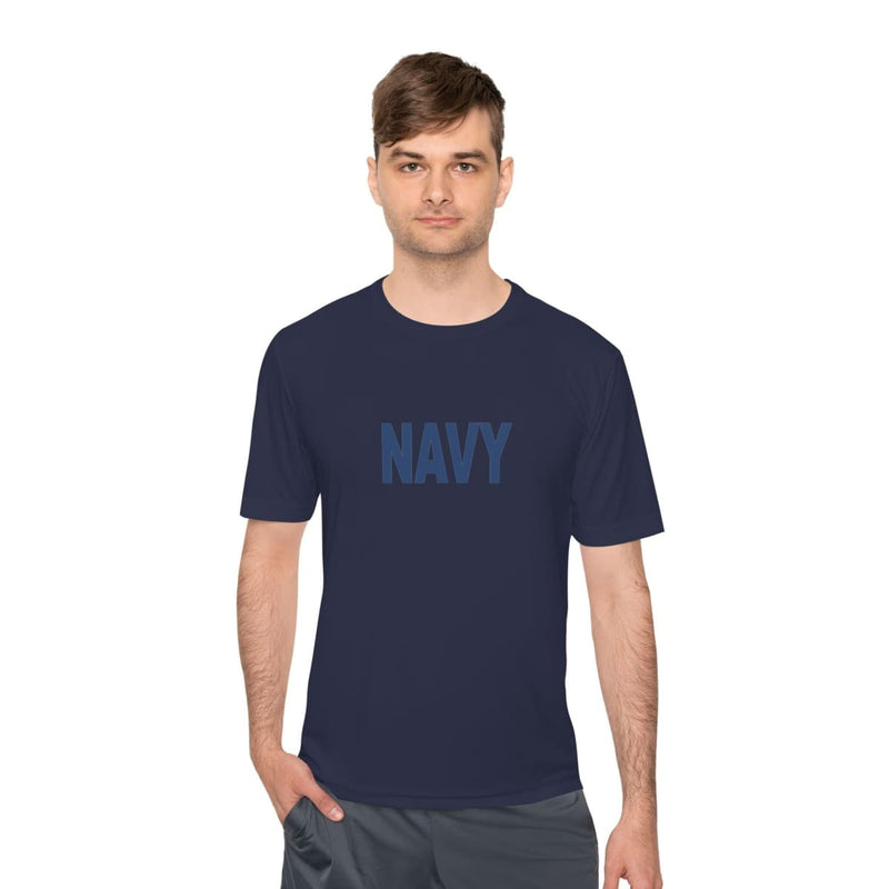 Load image into Gallery viewer, Navy Sports Unisex Moisture Wicking Tee - Cadetshop
