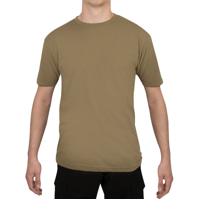 Athletic Fit Solid Colour T-Shirt Coyote Brown