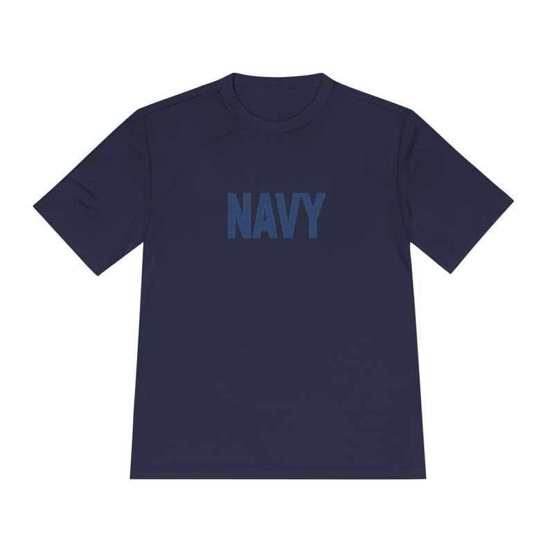 Load image into Gallery viewer, Navy Sports Unisex Moisture Wicking Tee - Cadetshop
