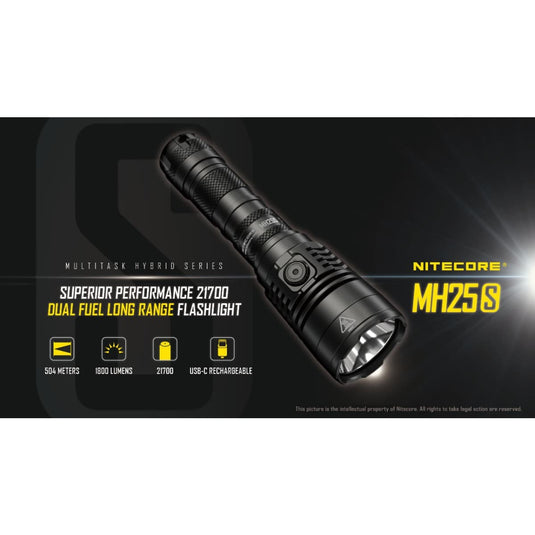 Nitecore MH25S 1800 Lumen Kit - Cadetshop