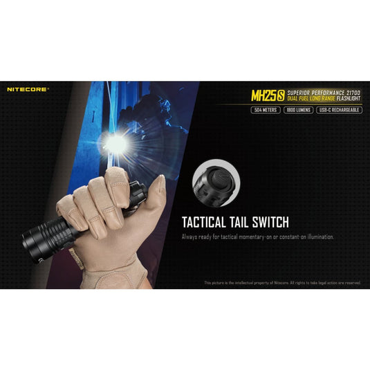 Nitecore MH25S 1800 Lumen Kit - Cadetshop