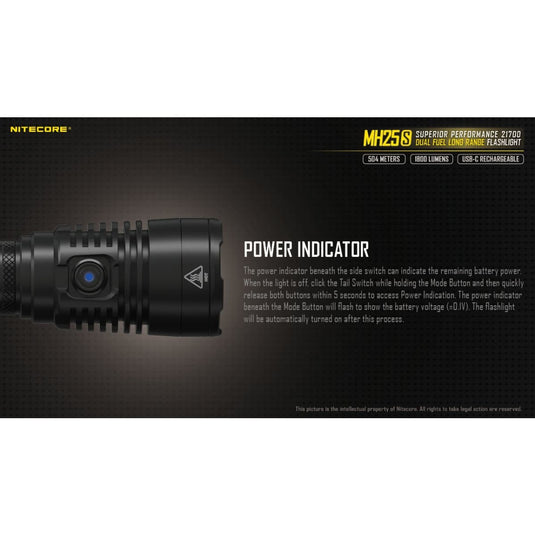 Nitecore MH25S 1800 Lumen Kit - Cadetshop