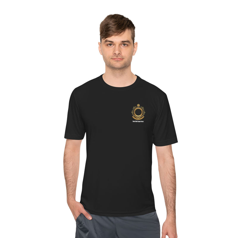 Load image into Gallery viewer, Sports Unisex Moisture Wicking Tee Custom Logo Crest
