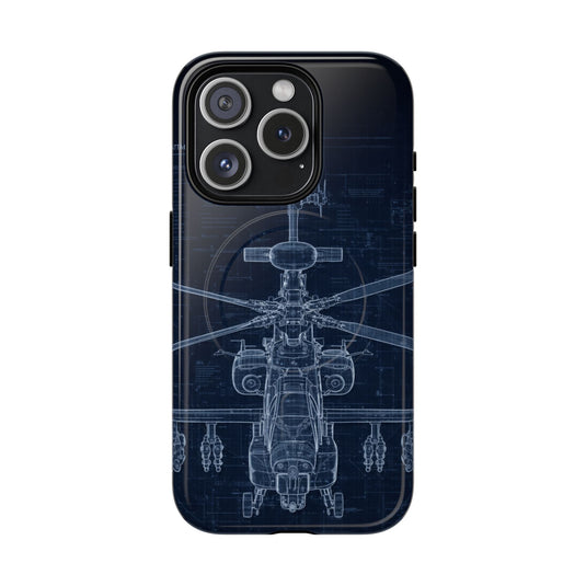 Apache Blue Print Phone Case Army Collection