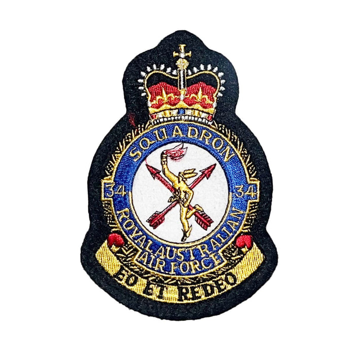 34 SQN Squadron Unit Crest Patch Air Force - Cadetshop