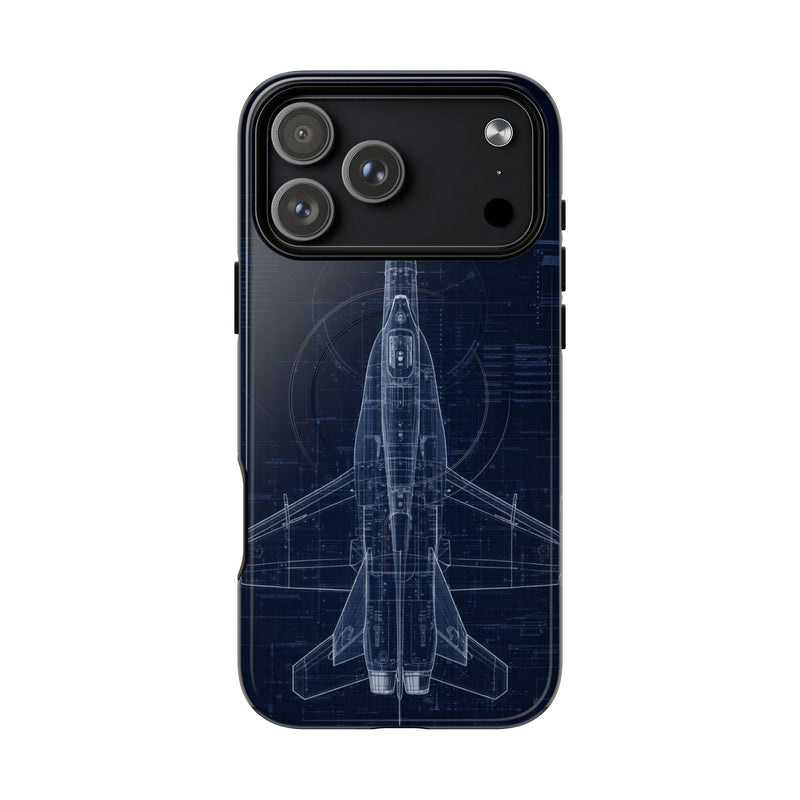 Load image into Gallery viewer, F/A-18 Blueprint Phone Case Air Force Collection - Cadetshop
