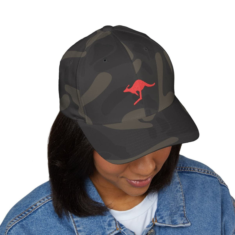 Load image into Gallery viewer, Embroidered Kangaroo Australian Military Flexfit Baseball Cap
