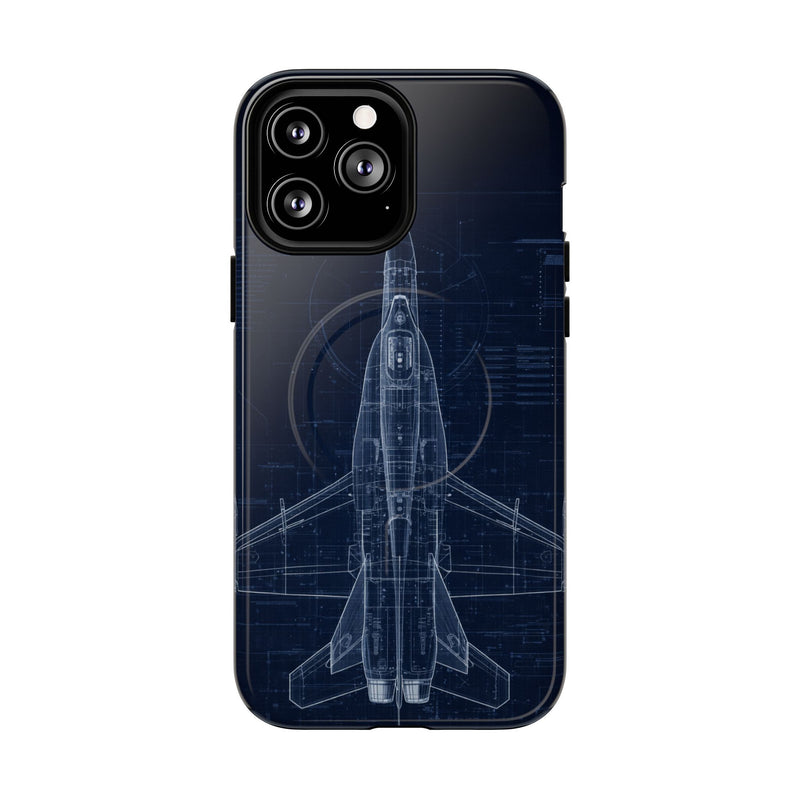 Load image into Gallery viewer, F/A-18 Blueprint Phone Case Air Force Collection - Cadetshop
