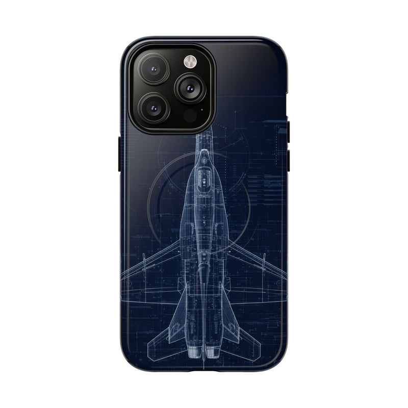 Load image into Gallery viewer, F/A-18 Blueprint Phone Case Air Force Collection - Cadetshop
