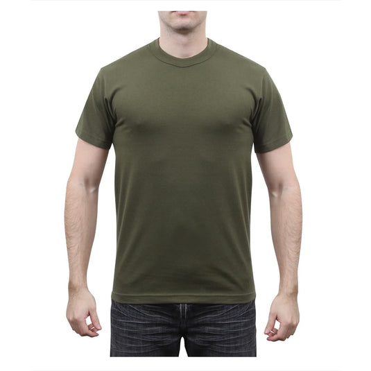 Solid Colour Poly Cotton T-Shirt Olive - Cadetshop
