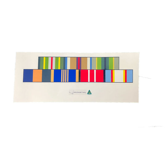 Custom Ribbon Bar Patch Sticker 1 Ribbon to 8 Ribbon