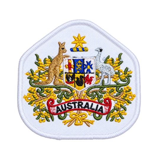 Australian Warrant Officer Coat of Arms Patch White - Cadetshop
