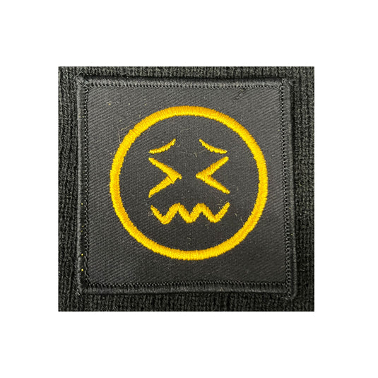 Novelty Emoji Insignia Patch Gold Black - Cadetshop