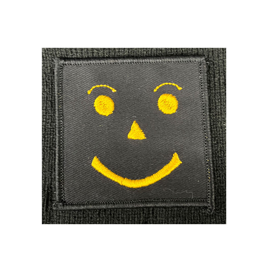 Novelty Emoji Insignia Patch Gold Black - Cadetshop