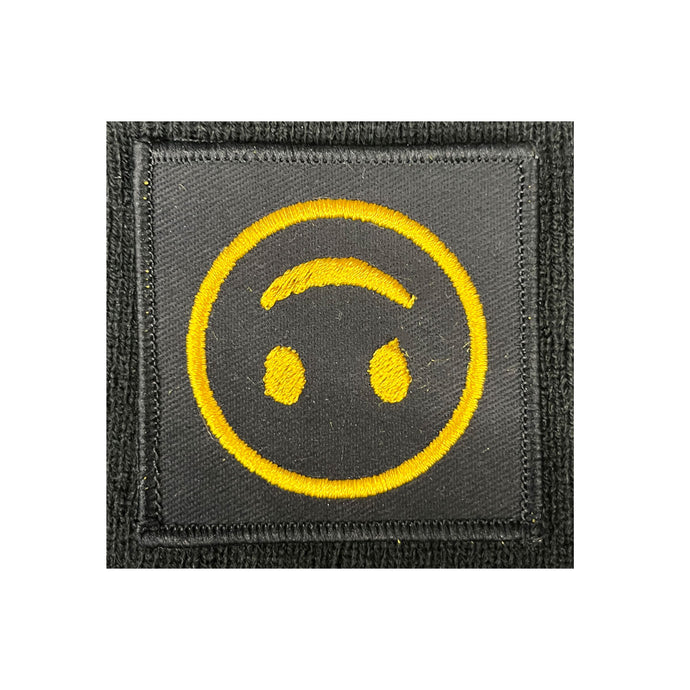 Novelty Emoji Insignia Patch Gold Black - Cadetshop