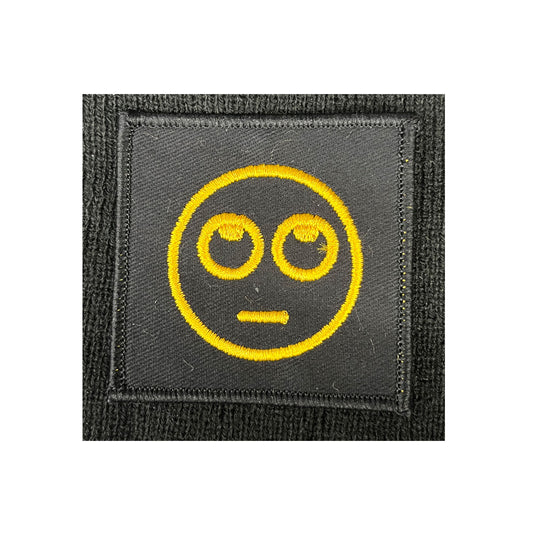 Novelty Emoji Insignia Patch Gold Black - Cadetshop