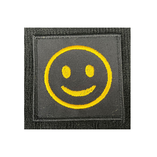 Novelty Emoji Insignia Patch Gold Black - Cadetshop