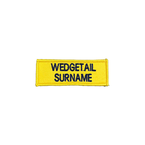 Custom Embroidered Responder Name Tag Blue on Yellow - Cadetshop