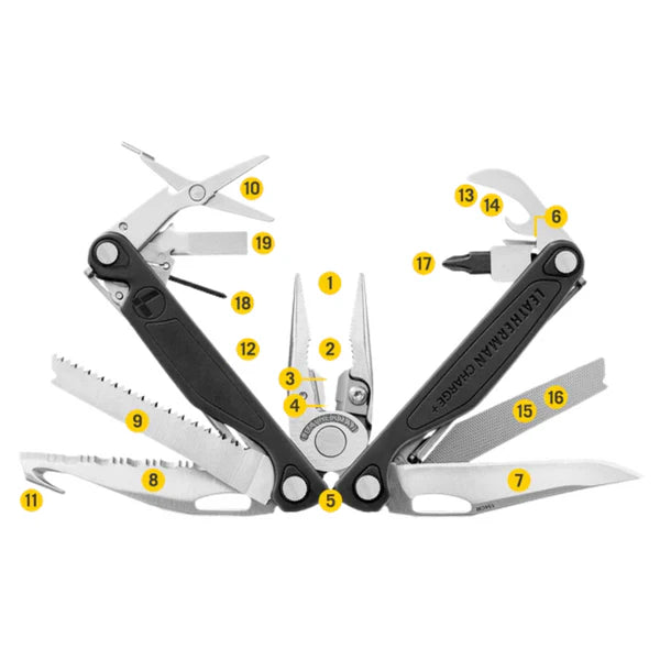 Load image into Gallery viewer, Leatherman Multi-Tool Charge+ Black and Stainless Steel 19 Tools

