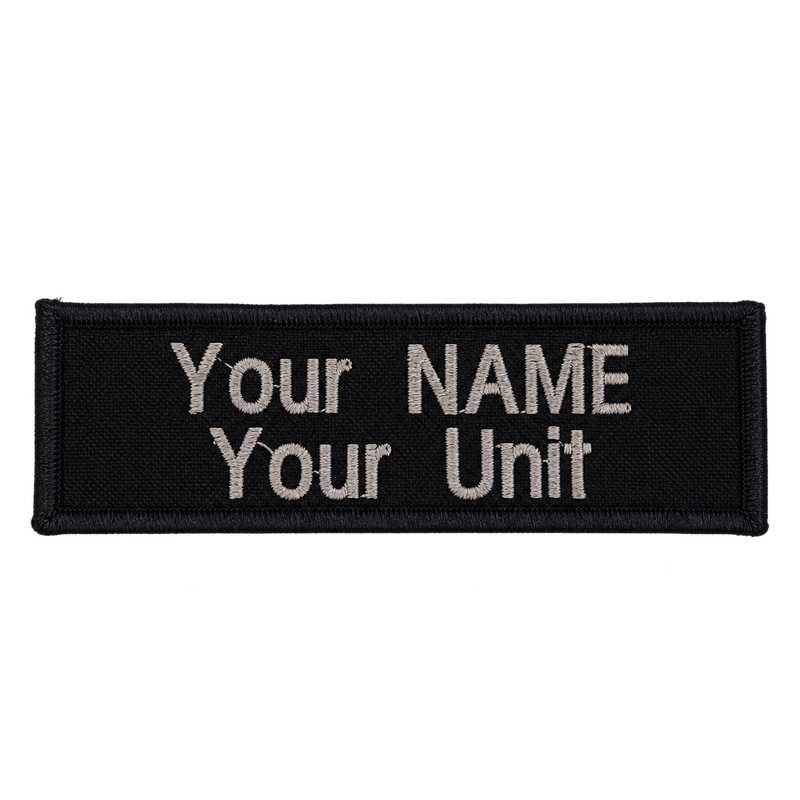 Load image into Gallery viewer, Custom Embroidered Police First Responder ILAV Style Name Tag 100 x 30 mm 2 Line
