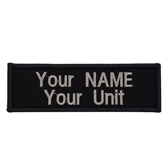 Custom Embroidered Police First Responder ILAV Style Name Tag 100 x 30 mm 2 Line