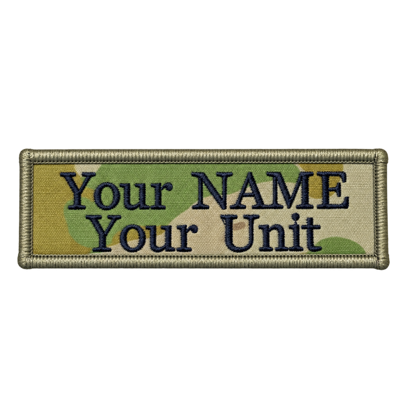 Load image into Gallery viewer, Custom Embroidered Police First Responder ILAV Style Name Tag 100 x 30 mm 2 Line Times Font

