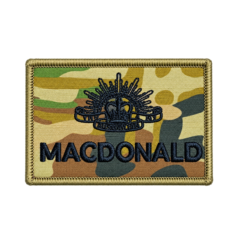 Load image into Gallery viewer, Custom Embroidered Personalised Name Patch Rising Sun AMCU - Cadetshop

