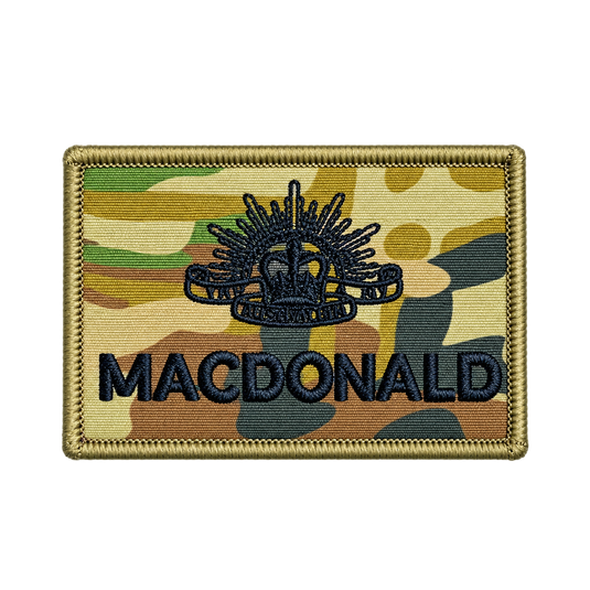 Custom Embroidered Personalised Name Patch Rising Sun AMCU - Cadetshop