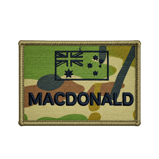 Custom Embroidered Personalised Name Patch Aus Flag AMCU - Cadetshop