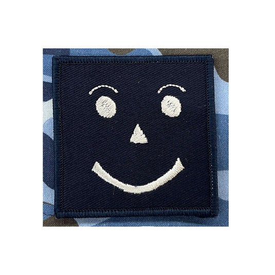 Novelty Emoji Insignia Patch White Blue - Cadetshop