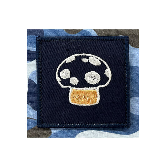 Novelty Emoji Insignia Patch White Blue - Cadetshop