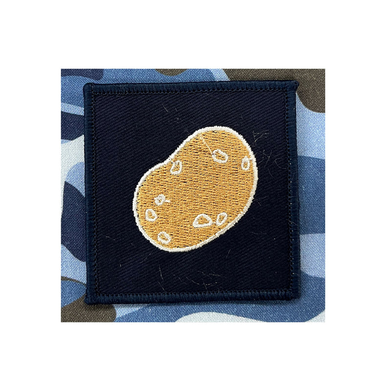 Load image into Gallery viewer, Novelty Emoji Insignia Patch White Blue - Cadetshop
