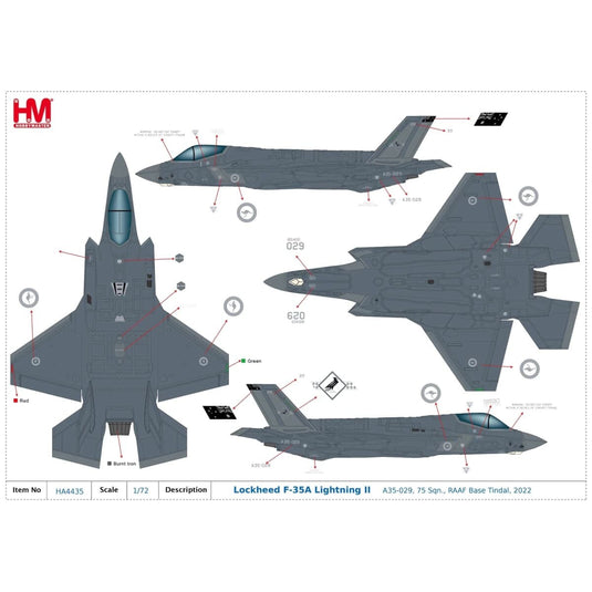 RAAF F-35A Lightning II Die Cast Model 1:72 Scale - Cadetshop