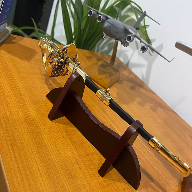 Load image into Gallery viewer, Sword Air Force Letter Opener Set EIIR WKC Sword w Stand - Cadetshop
