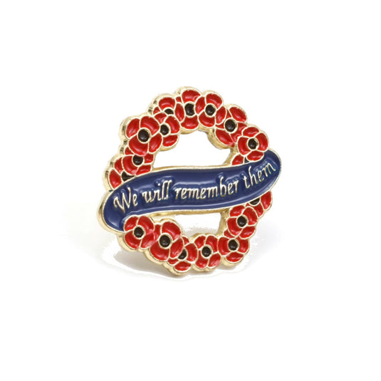 Wreath Poppy Badge On Card Lapel Pin - Cadetshop