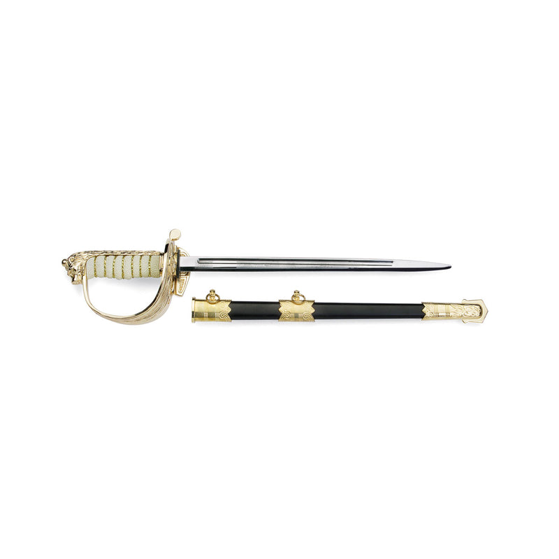 Load image into Gallery viewer, Sword Navy Letter Opener Set EIIR WKC Sword w Stand - Cadetshop
