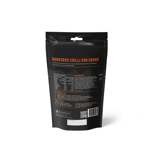 Rations Meal Ready to Eat Single Serve MRE Offgrid Ranchers Chilli Con Carne
