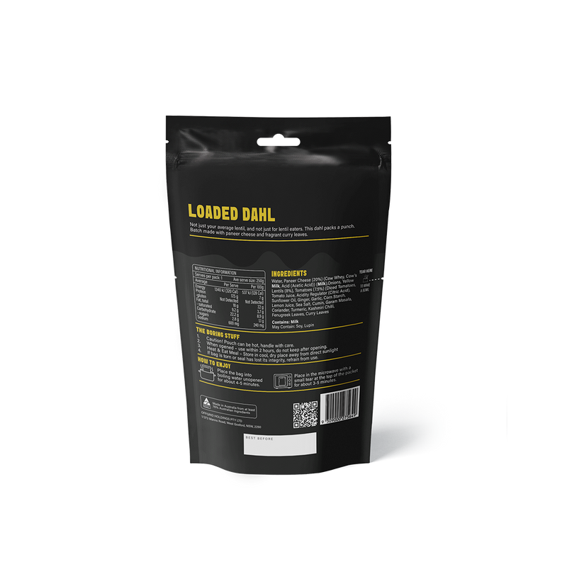Load image into Gallery viewer, Rations Meal Ready to Eat Single Serve MRE Offgrid  Loaded Dahl
